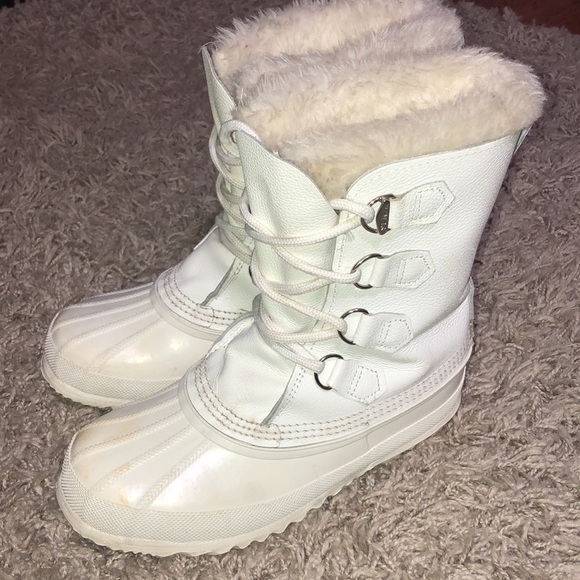 Vintage White Sorel polaris boots size 7 snow boots winter boots snowboarding​​ - Picture 5 of 12
